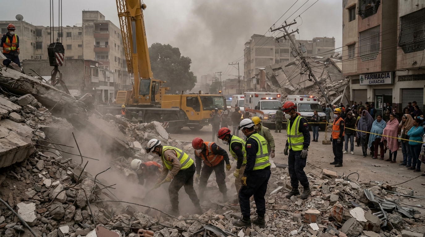au venezuela, les équipes de secours intensifient leurs recherches pour retrouver les survivants après les violents séismes qui ont frappé le pays.