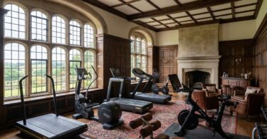 explorez la superbe demeure anglaise de dibu martínez, alliant design moderne et salle de sport privée pour un confort exceptionnel.