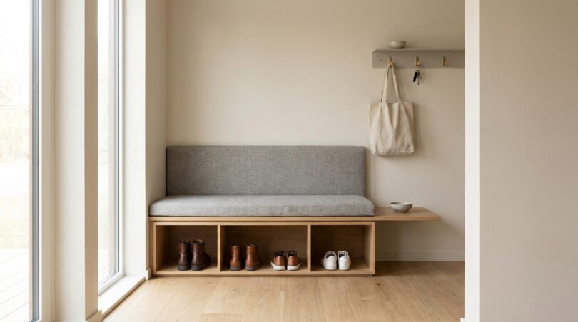 découvrez ce meuble astucieux qui remplace la chaise d'entrée pour vous asseoir confortablement en vous chaussant, éliminant ainsi tous les désagréments au quotidien.
