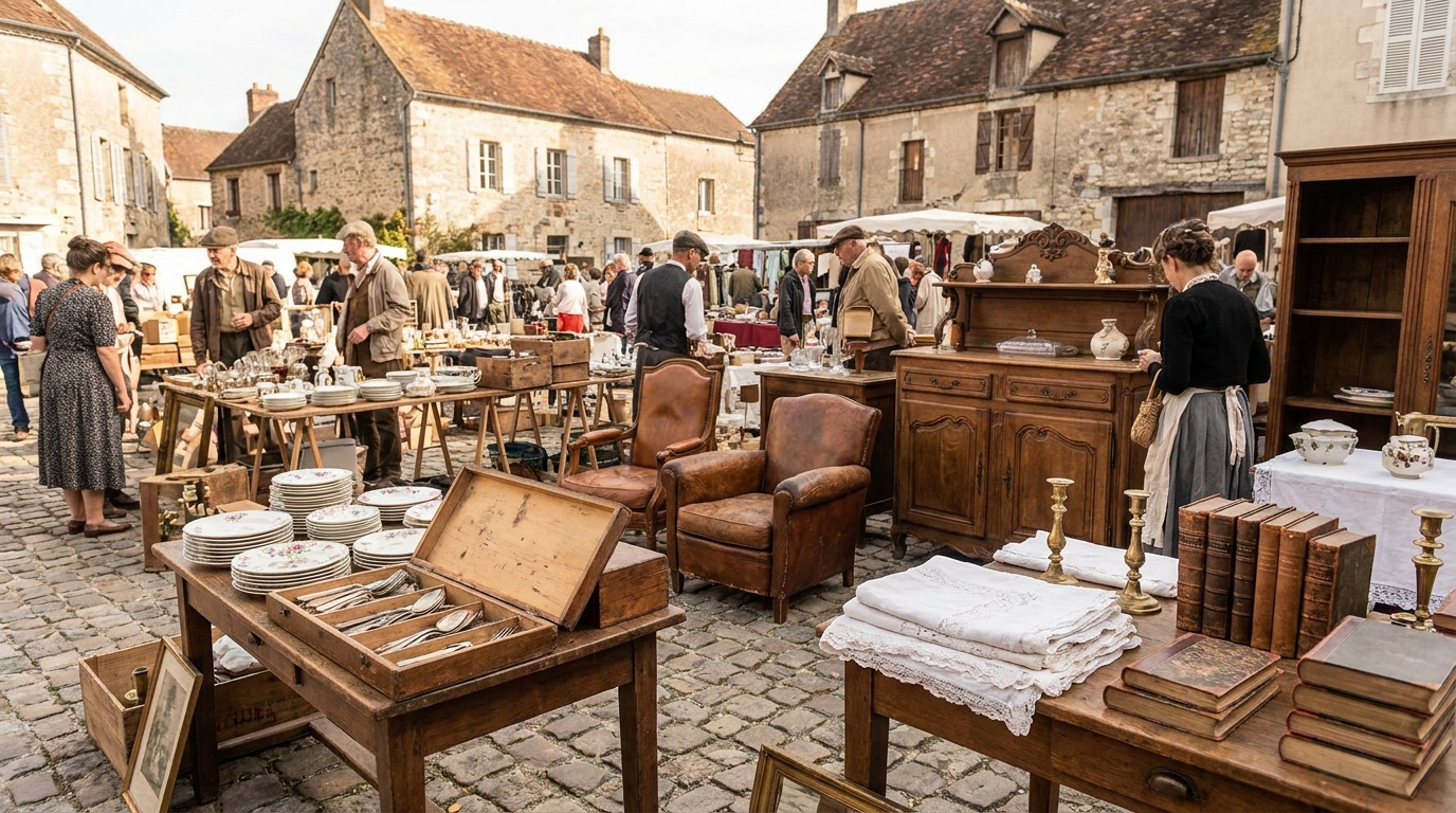découvrez le vide-grenier géant organisé par le photographe maxime chicard, une occasion unique de dénicher vaisselle, mobilier et trésors d'antan pour enrichir votre intérieur avec charme et authenticité.