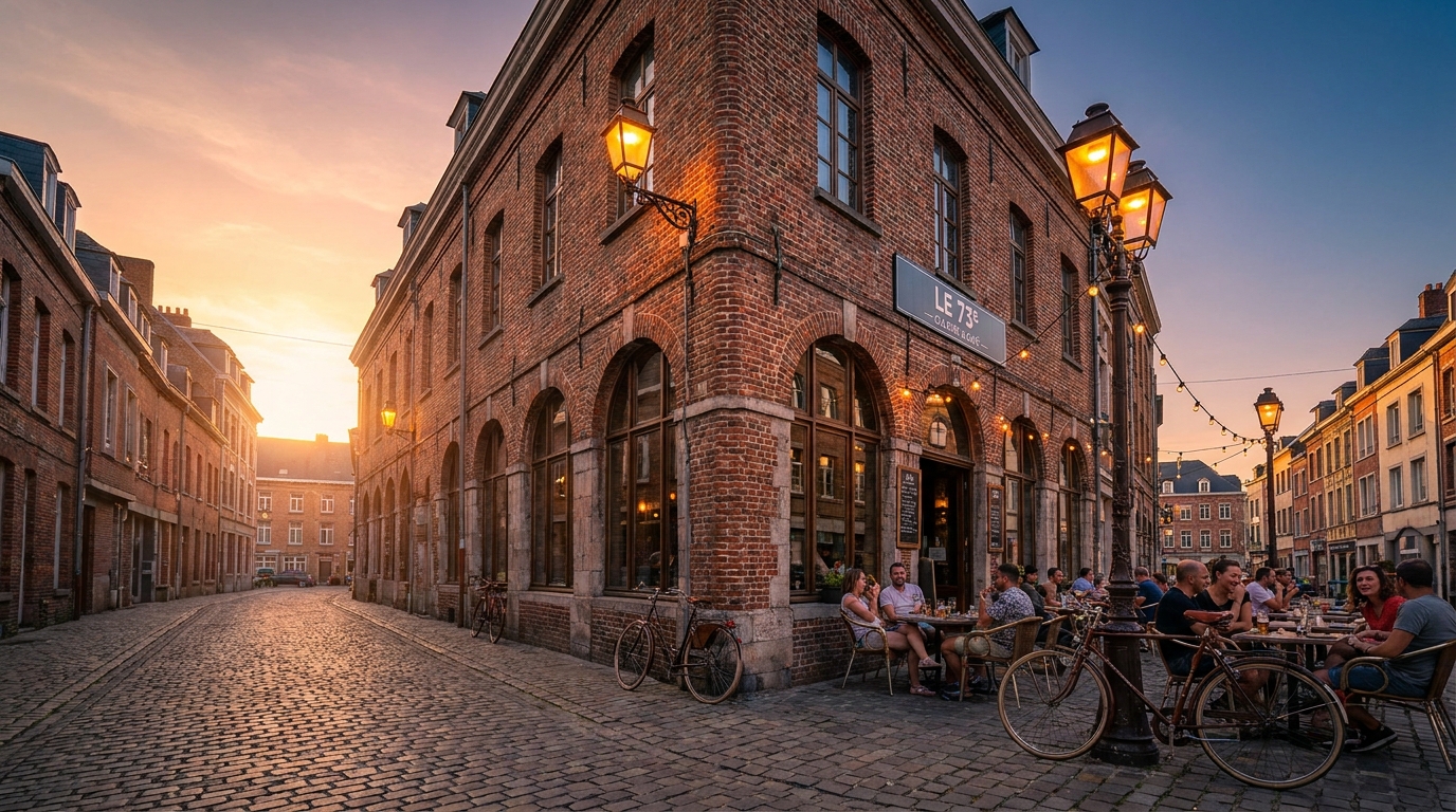 d&eacute;couvrez l'histoire fascinante de la maison triangulaire &agrave; b&eacute;thune, anciennement le caf&eacute; embl&eacute;matique du 73e, et son &eacute;volution au fil du temps.
