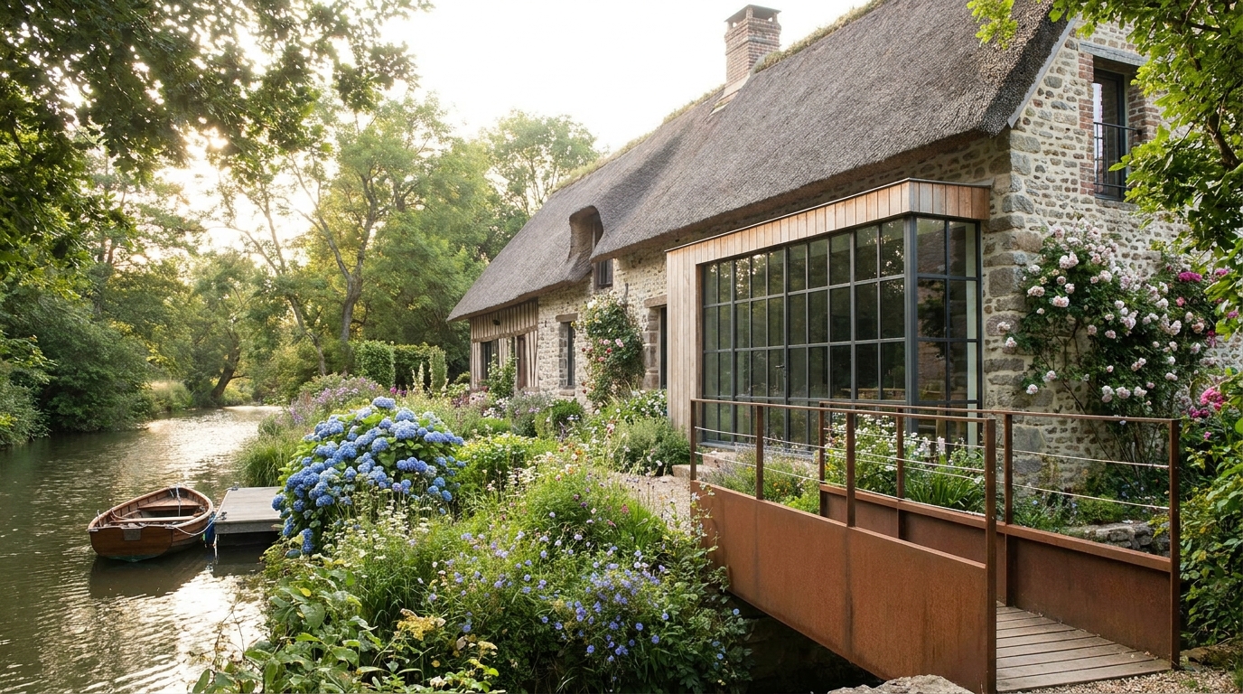 d&eacute;couvrez la transformation spectaculaire d'une maison de p&ecirc;cheur en normandie, fruit de 15 ans de patience et de passion, qui vous surprendra par son charme et son authenticit&eacute;.