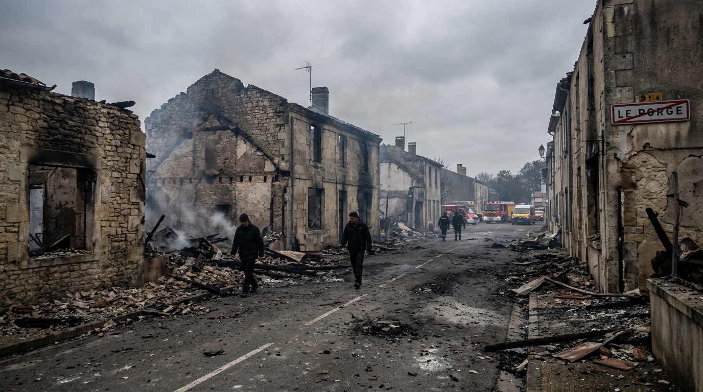 au porge, les sinistr&eacute;s tentent de reconstruire leur vie apr&egrave;s des destructions majeures de leurs maisons, entre espoir et d&eacute;fis quotidiens.