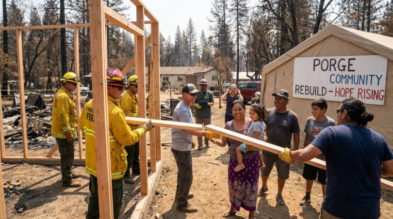 d&eacute;couvrez le r&eacute;cit poignant du retour des sinistr&eacute;s au porge, o&ugrave; maisons d&eacute;truites et vies boulevers&eacute;es marquent une &eacute;tape difficile vers la reconstruction et l'espoir.
