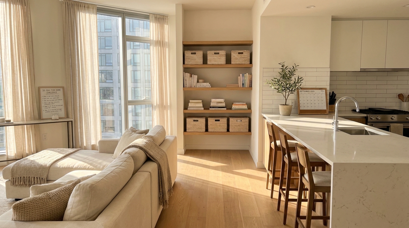relevez ce défi de 30 jours dès septembre pour une maison harmonieuse et bien rangée toute l'année. astuces simples et efficaces pour un intérieur organisé au quotidien.