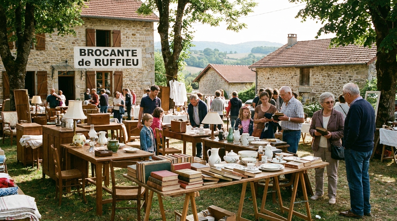 ne manquez pas le grand vide-maison à ruffieu, une occasion exceptionnelle pour chiner des trésors uniques et découvrir des objets rares dans une ambiance conviviale.
