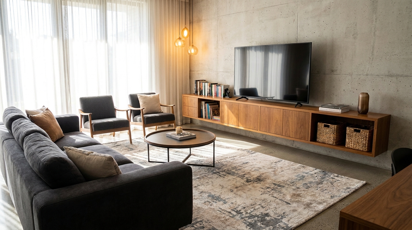 découvrez pourquoi j'ai surélevé mon meuble tv à 35 cm du sol pour faciliter le ménage et les changements surprenants qui ont suivi dans mon intérieur.