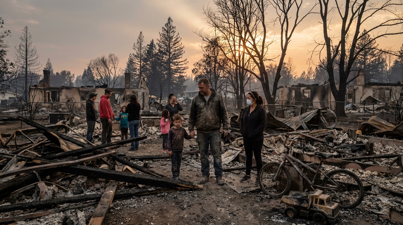 des habitants retrouvent enfin leur domicile après les dévastateurs incendies, vivant un mélange d'émotions alors qu'une partie de leur vie s'est envolée.