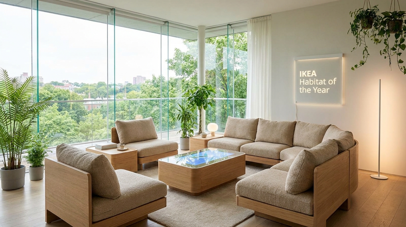découvrez en avant-première le nouveau salon de demain avec ikea et son projet « l'habitat de l'année », alliant innovation, design et confort pour transformer votre intérieur.