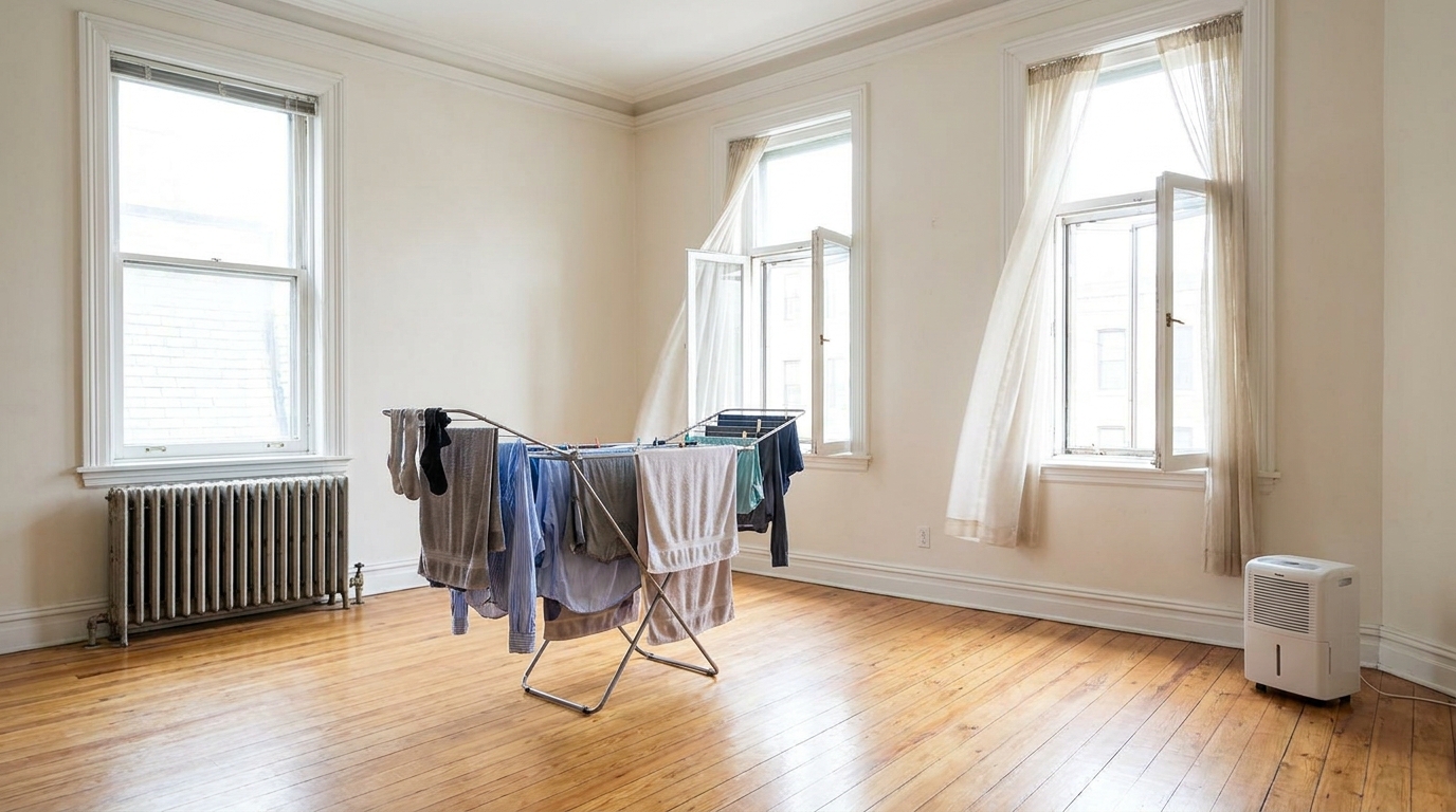 découvrez pourquoi sécher son linge sur un radiateur fenêtres fermées, bien que courant, peut causer des problèmes inattendus pour votre intérieur et votre santé.