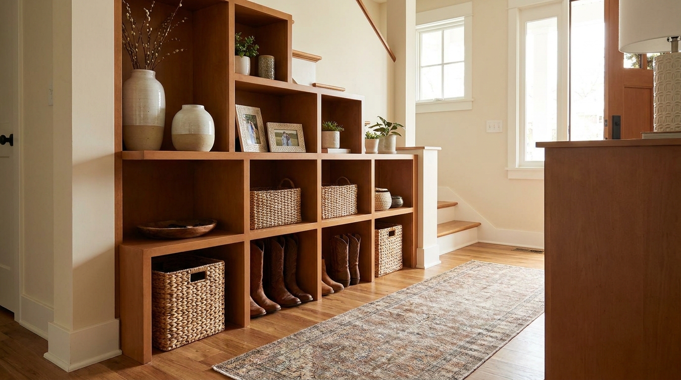 découvrez comment un seul meuble maisons du monde placé sous votre escalier peut transformer l'ambiance de votre intérieur et surprendre agréablement vos invités.
